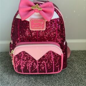 Disney Loungefly Pink Sequin Backpack